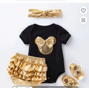 Ensemble doré pour bébé fille