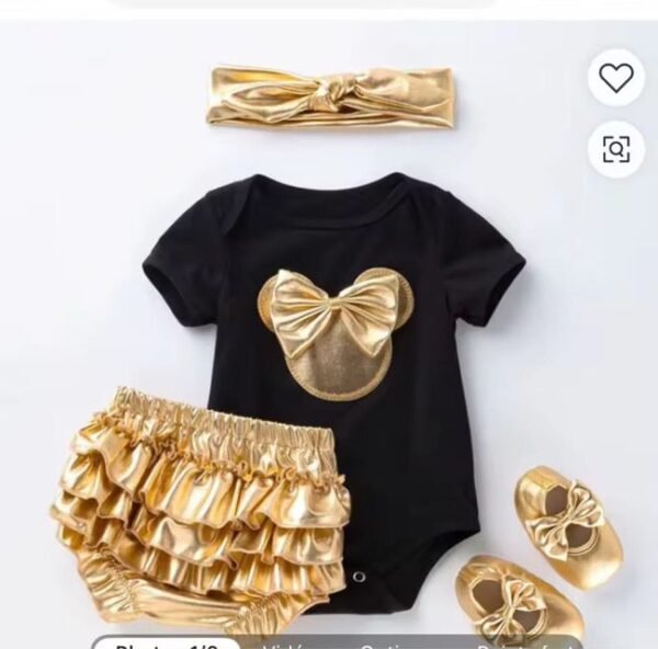 Ensemble doré pour bébé fille